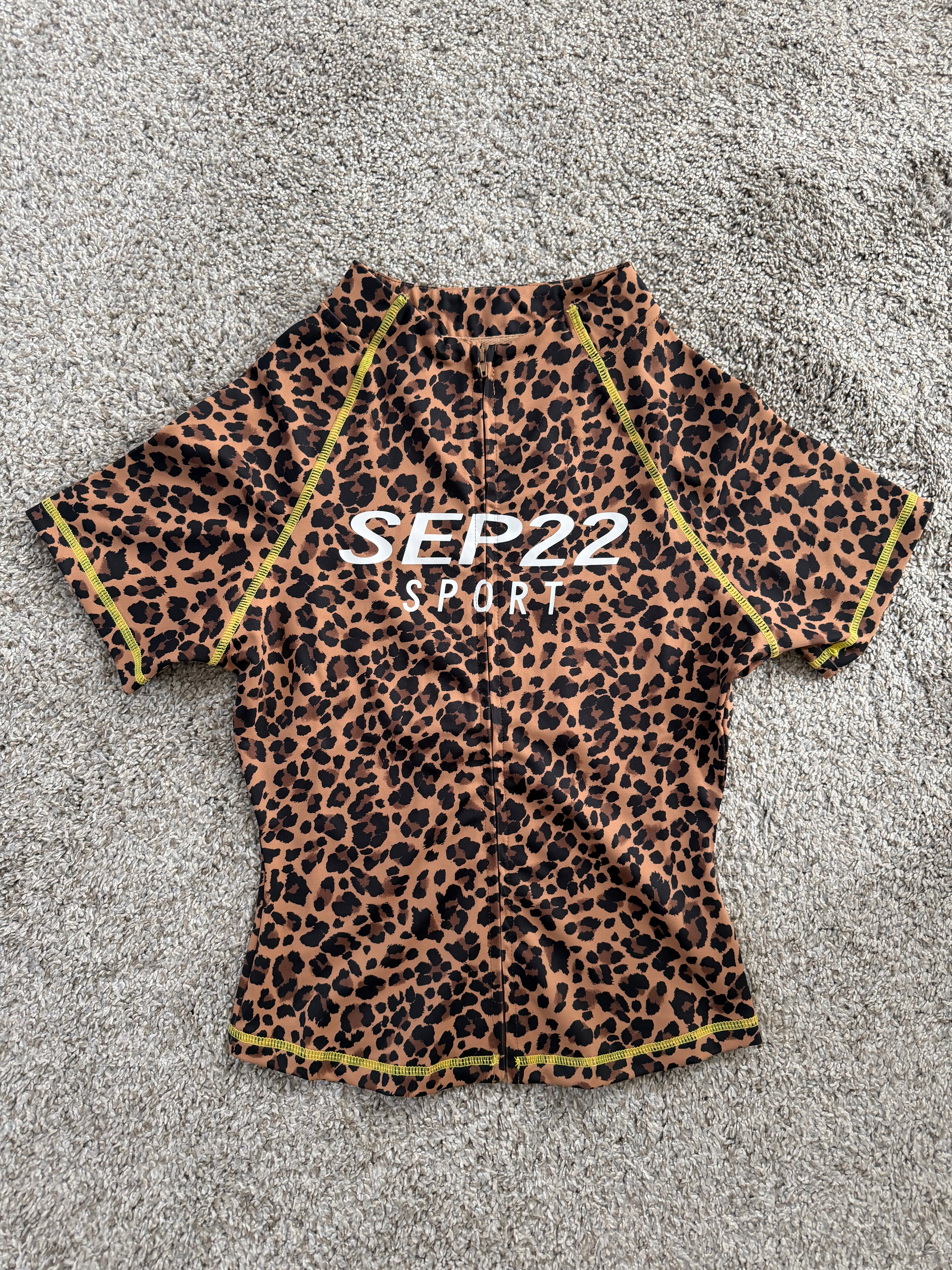 Raglan Zip Up - Leopard